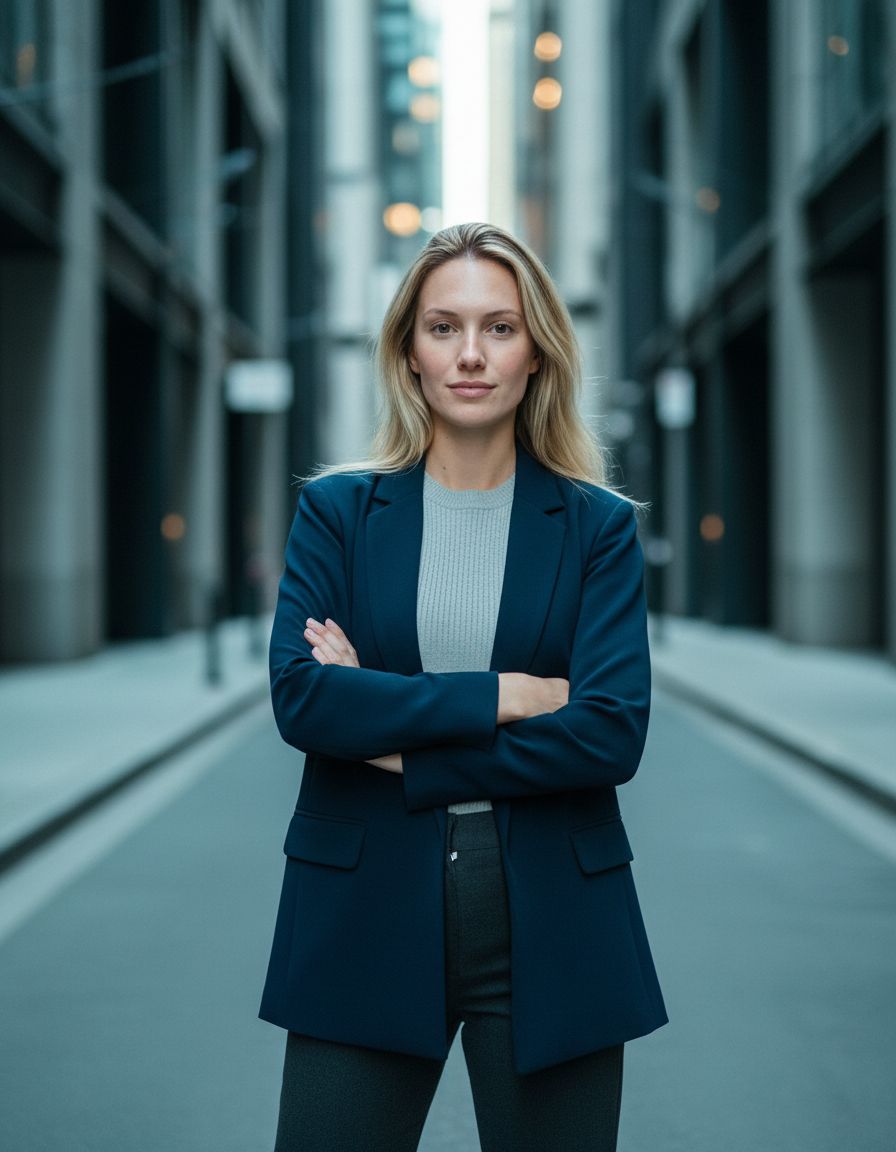 Business urban portrait example created with Selfee