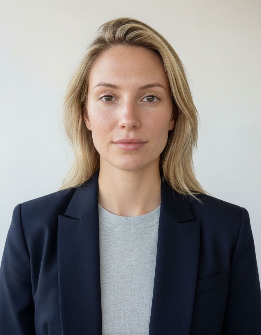 Corporate portrait example created with Selfee