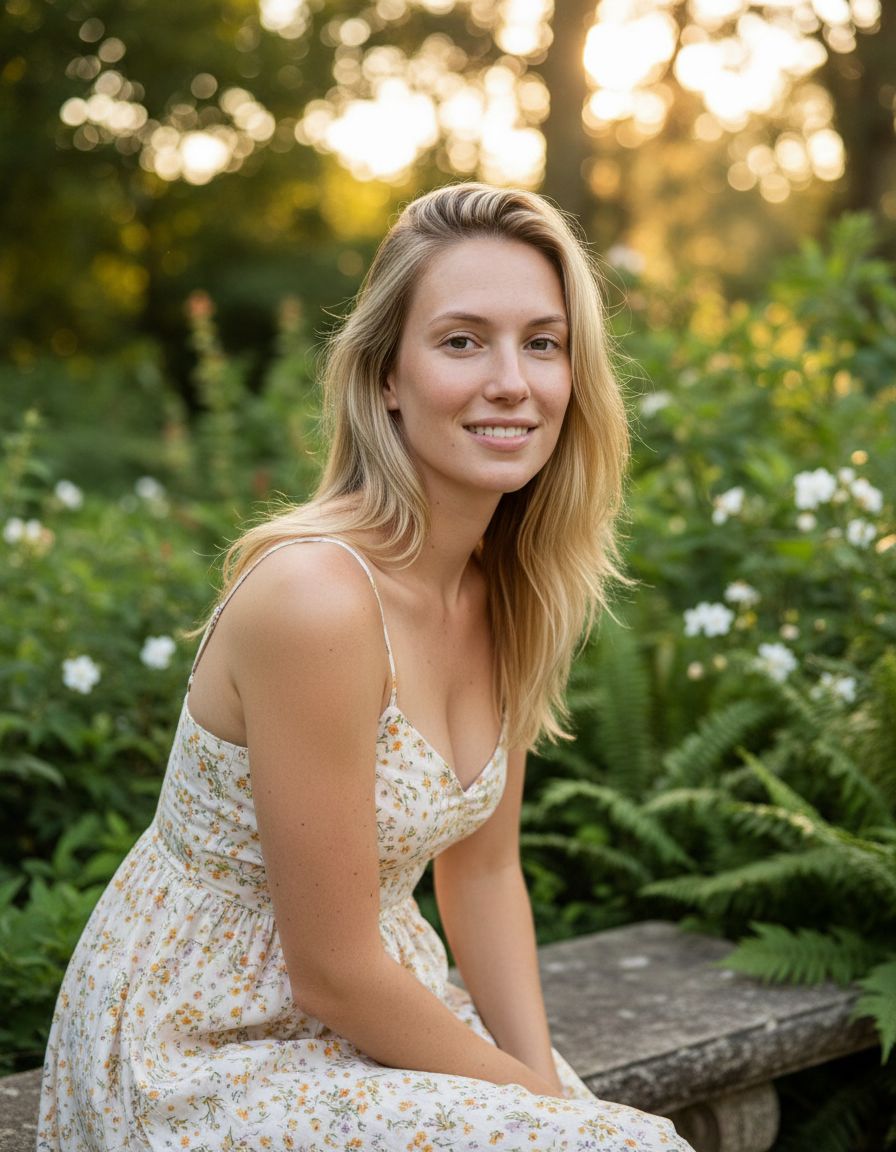 Warm nature portrait example created with Selfee